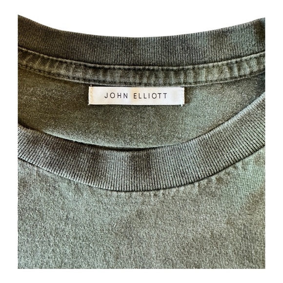 John Elliott Heavyweights Short Sleeve Tee – L (Green/Black Marble) - Picture 2 of 5